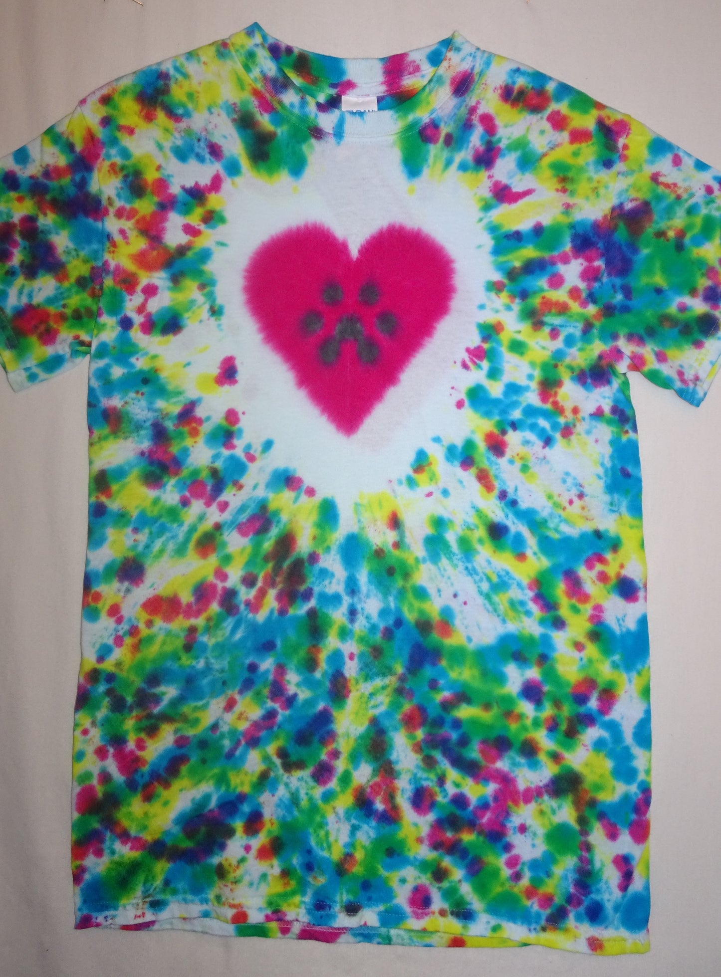 Paw in Heart-rainbow