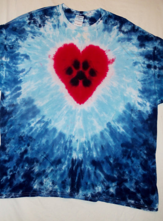 Paw in heart-blues